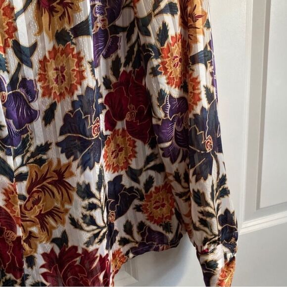 Vintage Westbound Blouse Top Size 12 Floral Colorful Long Sleeve - Picture 6 of 6